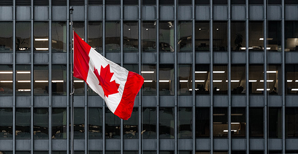 An image of the Canadian flag 
