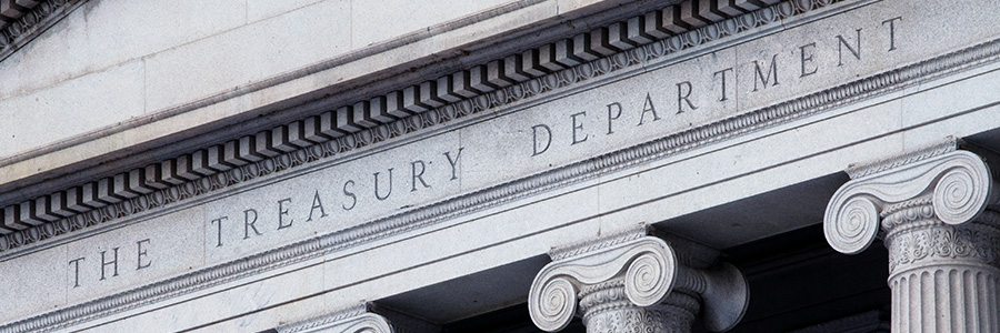 The U.S. Treasury Department building