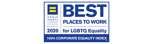 Logo for Human Rights Campaign Foundation Best Places to work for LGBTQ Equality
