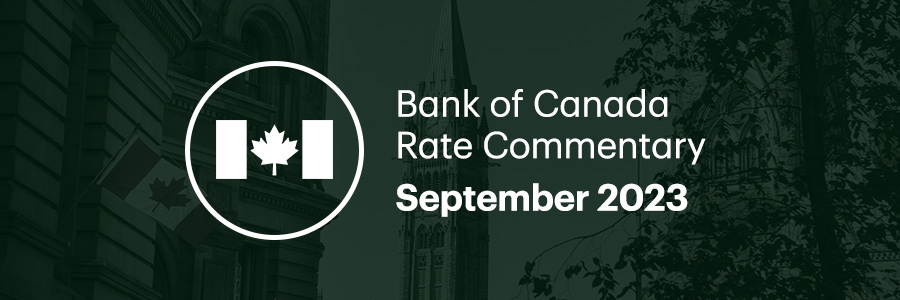 Bank of Canada Rate Commentary September 2023