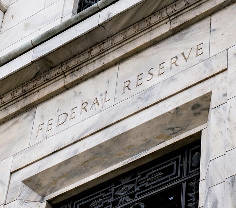 Exterior shot of the U.S. Federal Reserve building.
