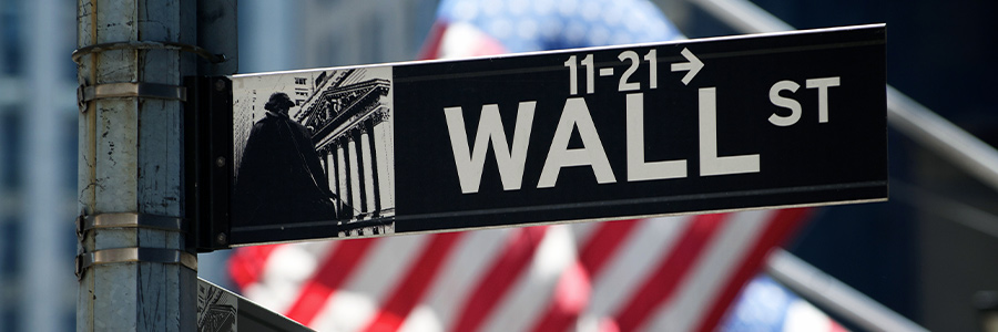 Wall Street street sign in New York’s financial district.