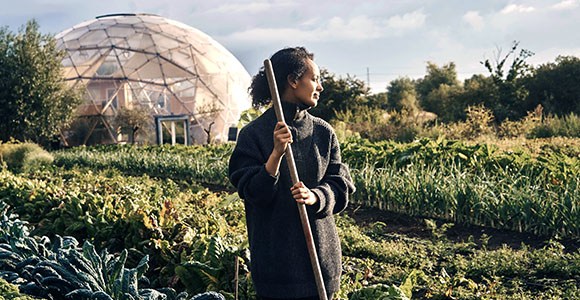 Photo of a Women on a farm