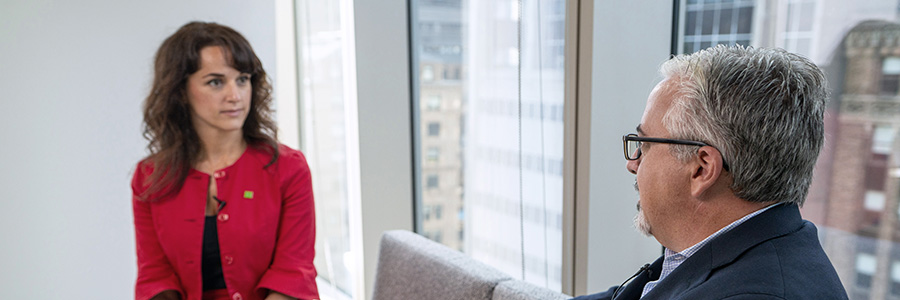 Liza Januzi (left) and Scott Smith (right)