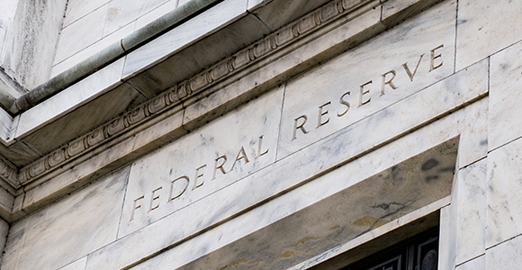 Exterior shot of the U.S. Federal Reserve building
