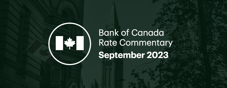 Bank of Canada Rate Commentary September 2023