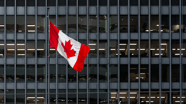 An image of the Canadian flag 