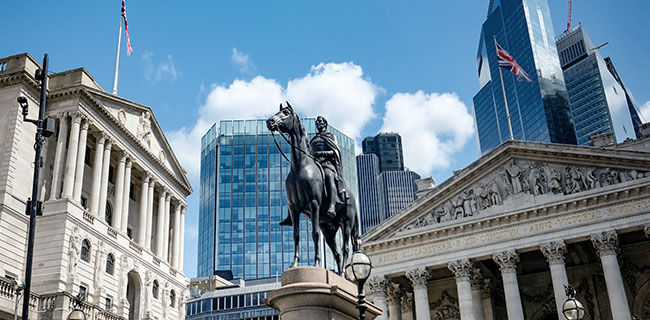 Bank Junction district in London, England